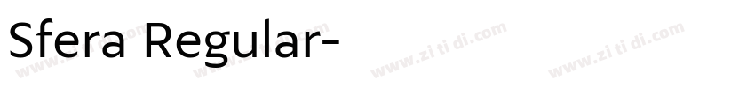 Sfera Regular字体转换